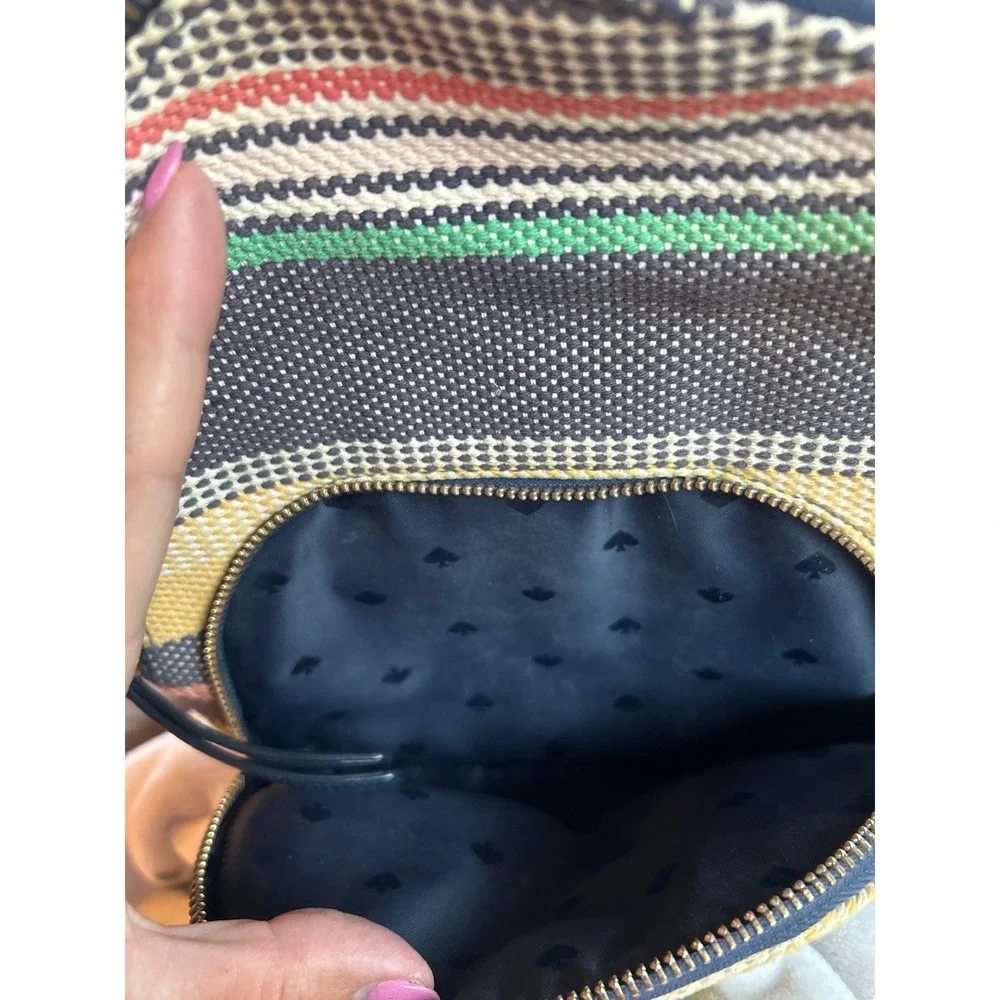 Kate Spade Jackson Boardwalk Stripe Small Backpack WKRU6866 Woven Bag College